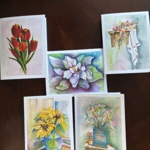 note cards assorted florals , series three